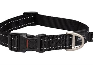 ROGZ FOR DOGS FANBELT HALSBAND ZWART