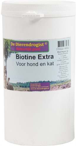 DIERENDROGIST BIOTINE POEDER+KRUIDEN VOOR HOND EN KAT