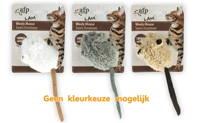 AFP WOOLY MOUSE LAMSWOL MET PIEP EN CATNIP ASSORTI
