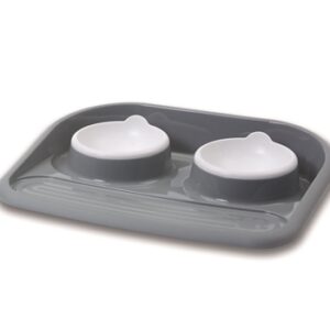 SAVIC BUTLER VOERBAK EN DRINKBAK MET PLATEAU EN ANTISLIP VOETJES