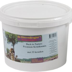 DIERENDROGIST BACK TO NATURE PREMIUM KRUIDENMIX MET 33 KRUIDEN