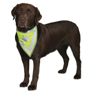 TRIXIE REFLECTERENDE BANDANA GEEL