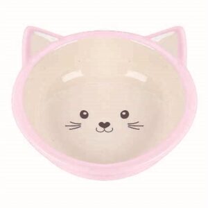 HAPPY PET VOERBAK KITTEN ROZE / CREME