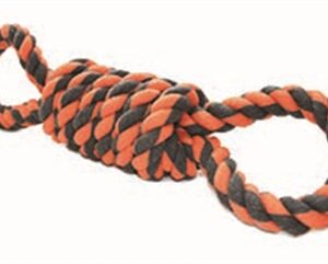 HAPPY PET NUTS FOR KNOTS EXTREME SPOEL 8 VORM TUGGER GRIJS / ORANJE