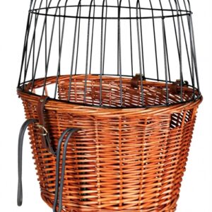 TRIXIE FIETSMAND MET DRAADKOEPEL VOOROP NATUREL