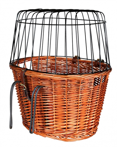 TRIXIE FIETSMAND MET DRAADKOEPEL VOOROP NATUREL