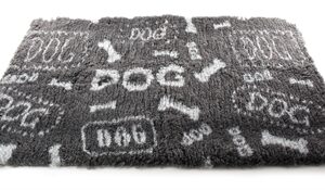 VETBED DOG PRINT GRIJS / WIT GERECYCLED