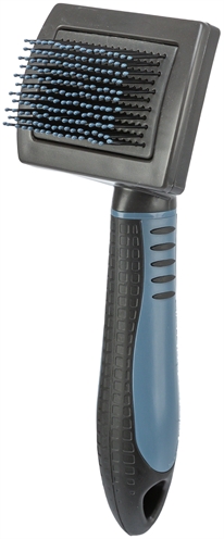 TRIXIE ZACHTE BORSTEL MET KUNSTSTOFBORSTELS EN NOPPEN