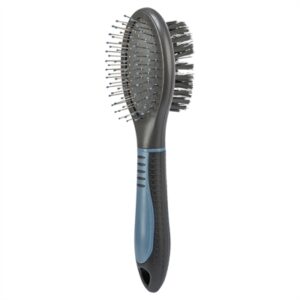 TRIXIE BORSTEL DUBBELZIJDIG DEKHAAR / ONDERWOL KUNSTSTOF ZWART / BLAUW