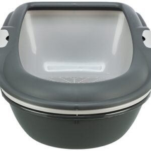 TRIXIE BERTO KATTENBAK OPEN MET SCHEIDINGSSYTEEM GRIJS/PASTELBLAUW/GRANIET