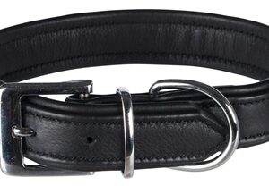 TRIXIE HALSBAND HOND ACTIVE COMFORT LEER ZWART