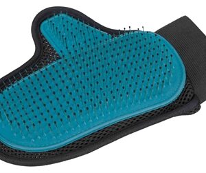 TRIXIE VERZORGINGSHANDSCHOEN MET METALEN PINNEN GROEN / ZWART