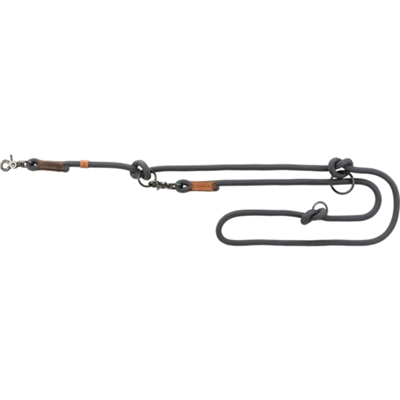 TRIXIE HONDENRIEM BE NORDIC VERSTELBAAR DONKERGRIJS / BRUIN