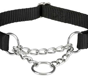 TRIXIE HALSBAND HOND PREMIUM HALFSLIP HALSBAND ZWART