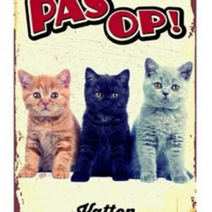 PLENTY GIFTS WAAKBORD BLIK KATTEN