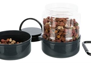 TRIXIE REISSET VOERBAK / DRINKBAK DONKERGRIJS