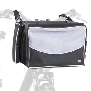 TRIXIE FIETSMAND VOOR AAN STUUR NYLON ZWART / GRIJS