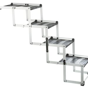 TRIXIE VOUWTRAP 4-DELIG ALUMINIUM / KUNSTSTOF / TPR TOT 75 KG
