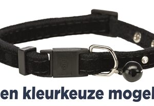 TRIXIE HALSBAND KAT FLUWEEL MET STRASS STEENTJES ASSORTI