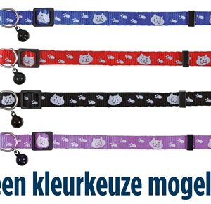 TRIXIE HALSBAND KAT SAFER LIFE PRINT KAT / POOT ASSORTI