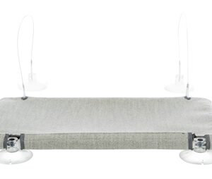 TRIXIE KATTENMAND HANGMAT RAAM VELOURS GRIJS