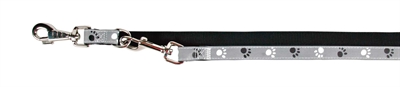 TRIXIE HONDENRIEM CAVO REFLECT VERSTELBAAR ZWART / ZILVERGRIJS