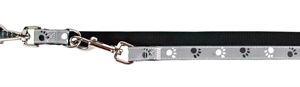 TRIXIE HONDENRIEM CAVO REFLECT VERSTELBAAR ZWART / ZILVERGRIJS