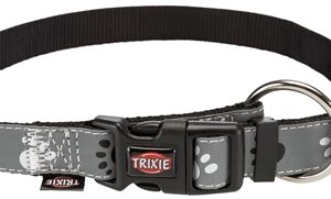 TRIXIE HALSBAND HOND SILVER REFLECT ZWART / ZILVERGRIJS