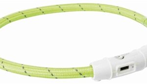 TRIXIE LICHTGEVENDE HALSBAND HOND FLASH USB TPU / NYLON GROEN