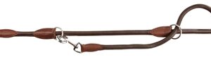 TRIXIE HONDENRIEM ACTIVE VERSTELBAAR RONDGENAAID LEER DONKERBRUIN