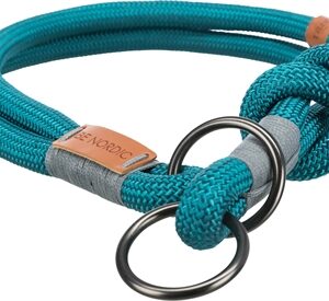 TRIXIE HALSBAND HOND BE NORDIC HALFSLIP PETROL / LICHTGRIJS