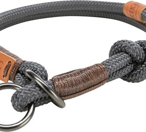 TRIXIE HALSBAND HOND BE NORDIC HALFSLIP DONKERGRIJS / BRUIN