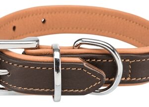 TRIXIE HALSBAND HOND ACTIVE COMFORT LEER BRUIN / LICHTBRUIN