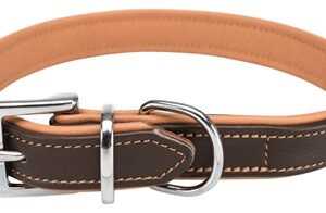 TRIXIE HALSBAND HOND ACTIVE COMFORT LEER BRUIN / LICHTBRUIN