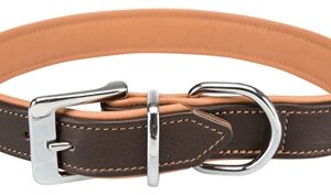 TRIXIE HALSBAND HOND ACTIVE COMFORT LEER BRUIN / LICHTBRUIN