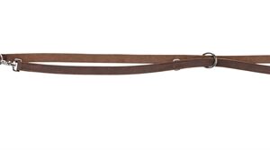 TRIXIE HONDENRIEM RUSTIC VERSTELBAAR VETLEER DONKERBRUIN