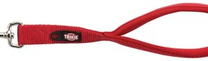 TRIXIE HONDENRIEM PREMIUM KORTHOUDER ROOD