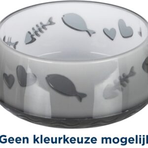 TRIXIE VOERBAK / WATERBAK VIS / HART KUNSTSTOF / RUBBERRING ASSORTI