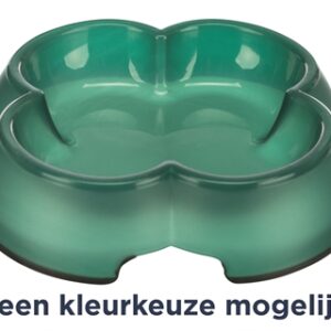 TRIXIE VOERBAK / WATERBAK TRANSPARANT KUNSTSTOF / RUBBERRING ASSORTI