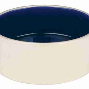 TRIXIE VOERBAK KERAMIEK CRÈME / BLAUW