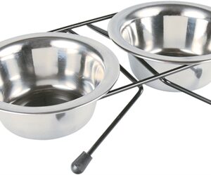 TRIXIE VOER / WATERBAK-SET RVS / METAAL