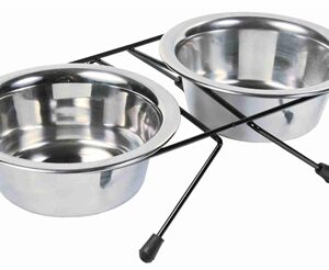 TRIXIE VOER / WATERBAK-SET RVS / METAAL