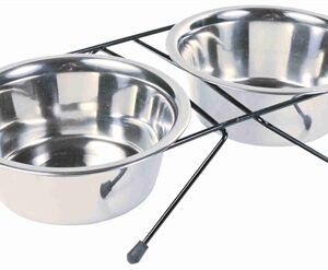 TRIXIE VOER / WATERBAK-SET RVS / METAAL