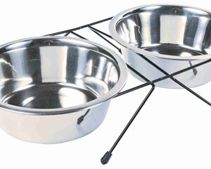 TRIXIE VOER / WATERBAK-SET RVS / METAAL