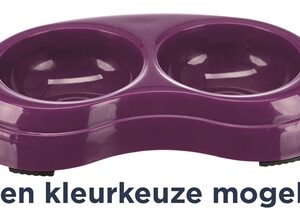 TRIXIE VOERBAK DUBBEL KUNSTSTOF ASSORTI