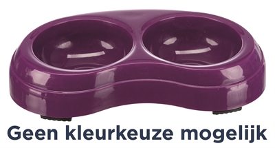 TRIXIE VOERBAK DUBBEL KUNSTSTOF ASSORTI