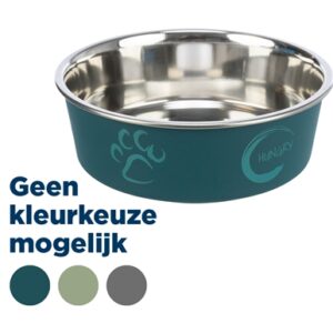 TRIXIE VOERBAK RVS / KUNSTSTOF-OMMANTELING ASSORTI