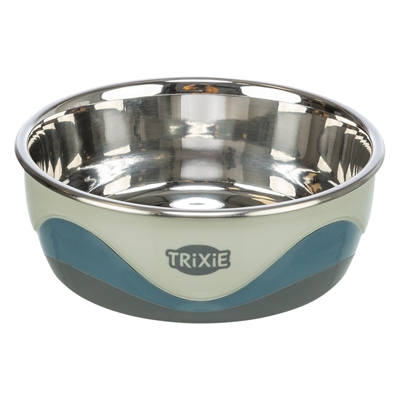 TRIXIE VOERBAK RVS / SILICONE WIT / GRIJS / BLAUW