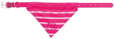 TRIXIE HALSBAND HOND NYLON MET DOEK FUCHSIA