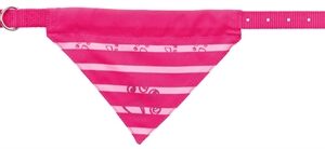 TRIXIE HALSBAND HOND NYLON MET DOEK FUCHSIA